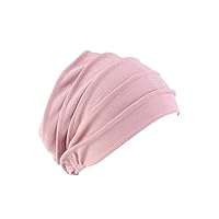 Cotton Scarf Cotton Chemo Scarf Turban Hat Sleep Cap Headwear Ethnic Wrap Cap Compatible Women with Chemo Cancer Hair Loss Skin Rose