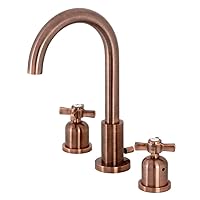 Kingston Brass FSC892ZXAC Millennium Widespread Bathroom Faucet, Antique Copper