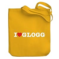 I love Glogg Linear Canvas Tote Bag 10.5
