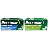 Excedrin PM Sleep Aid Caplets with Headache Relief - 100 Count Extra Strength Pain Relief Caplets - 100 Count Bundle