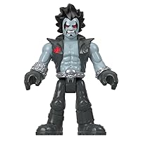 Replacement Part for Fisher-Price Imaginext Playset - GKJ24 ~ Super-Friends Lobo Figure and Motorcycle ~ Replacement Poseable Lobo Figure