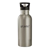 got pontes? - 20oz Stainless Steel Water Bottle, Silver