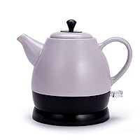 Kettles,Ceramic Electric Kettle, Cordless Water Teapot 1Liter, Cordless Automatic Power off Fast Boiling Fast/Gray