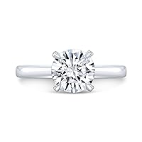Kiara Gems 2 CT Round Infinity Accent Engagement Ring Wedding Ring Eternity Band Vintage Solitaire Silver Jewelry Halo-Setting Anniversary Praise Vintage Ring Gift