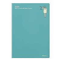 Midori Pocket Diary 22256006 Weekly Planner, 2024, B6, Cat Pattern, Starts January 2024 (Ojisan Print)