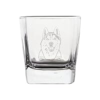 Siberian Husky Crystal Stemless Wine Glass, Whiskey Glass Etched Funny Wine Glasses, Great Gift for Woman Or Men, Birthday, Retirement And Mother's Day