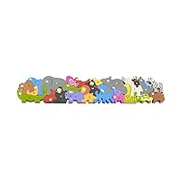 BeginAgain Jumbo Animal Parade A to Z Puzzle - Educational Wooden Alphabet Playset - 5 and Up