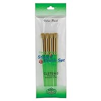 Royal and Langnickel Clear Choice Stencil Brush Set 4 Pieces - Standards 5/16 inch