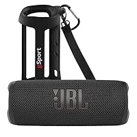 JBL FLIP 6 Waterproof Portable Speaker Bundle with gSport Silicone Sleeve (Black)