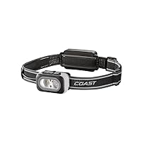 Coast RL20R 1000 Lumen Tri-Color LED Rerchargeable Headlamp with Flood and Spot Beams, Variable Light Control, Fixed Focus, Ultra-Strap, Red/Green Modes