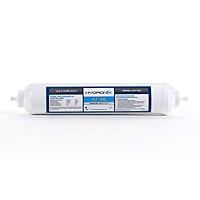 Hydronix ICF-10Q Inline Reverse Osmosis Post, Fridge & Ice Coconut GAC Water Filter 2000 Gal, 1/4