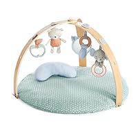 Cozy Spot Reversible Duvet Activity Gym & Play Mat with Wooden Toy bar - Loamy, Newborn and up