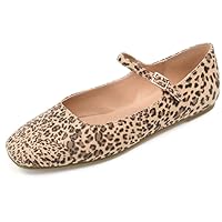 Journee Collection Womens Carrie Flat with Vegan Suede and Buckle Detail