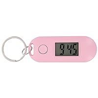 Hemobllo Hemobllo Keychain Pocket Watch - Clip-on Digital Keychain Watch Sports Key Ring Watches Hanging Backpack Small Pocket Watch with Keyring for Kids Student Outdoor Pink