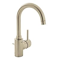 GROHE 32138EN2 Concetto, Single Hole Single-Handle L-Size Bathroom Faucet 1.2 GPM, Brushed Nickel