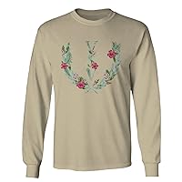 Cool Vices and Virtuess Till Death Floral Flower Summer Vacation Palm Tropical Long Sleeve Men's