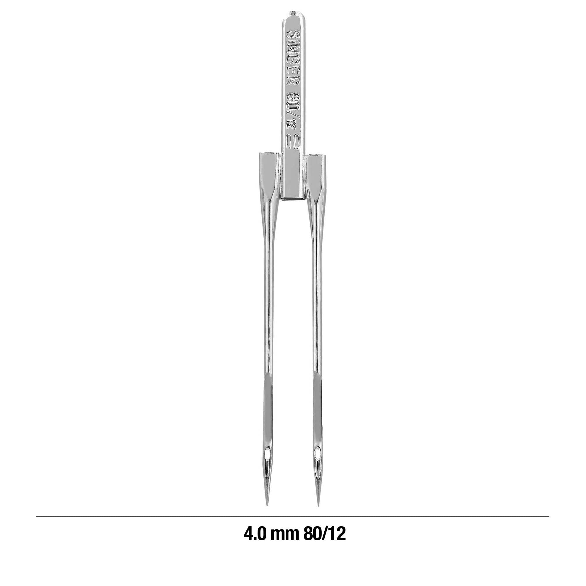 SINGER 04719 Universal Twin Stretch Sewing Machine Needle, 4.0mm