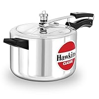 HAWKINS Classic CL50 5-Liter New Improved Aluminum Pressure Cooker, Small, Silver