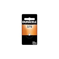 Duracell 379 Silver Oxide Button Battery, 1 Count Pack, 379 1.5 Volt Battery, Long-Lasting for Watches, Medical Devices, Calculators, and More