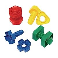 Excellerations Construction Toys, STEM Building Toys, Blocks, 2 inches L x 2 inches Dia x 2-1/2 inches H Builders, Connection Toys, Ages 3 Years and up, Preschool Manipulatives