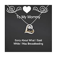 Inspire Mommy Gifts, Sorry About What I Said While I Was Breastfeeding, Gag Love Dancing Necklace For Mother From Son, Funny love dancing necklace gift humorous, Funny, Comical, Entertaining,