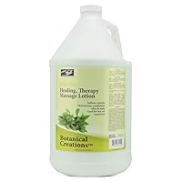 Healing Therapy Massage Lotion - Professional Pedicure, Body and Hot Oil Manicure, Infused with Natural Oils, Vitamins, Panthenol and Amino Acids (Green Tea, 1 Gallon)