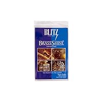 Blitz Brass Tarnish Eater Cloth-Single Ply, Treated, 2 Pack, Blue,Gold