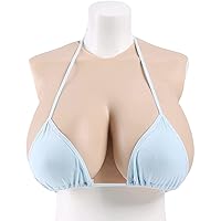 Silicone Breast Silicone Filled E Cup Artificial Breast Enhancer Prosthesis Breasts Realistic Breastplate Silicone Filling for Transgender Drag Queen Cosplay Crossdresser 1 Ivory