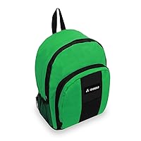 Everest Backpack with Front and Side Pockets, Emerald Green/Black, One Size