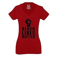 Black Lives Matter Liberal Progressive Nevertheless Resist JUNEENTH for Women V Neck Fitted T Shirt