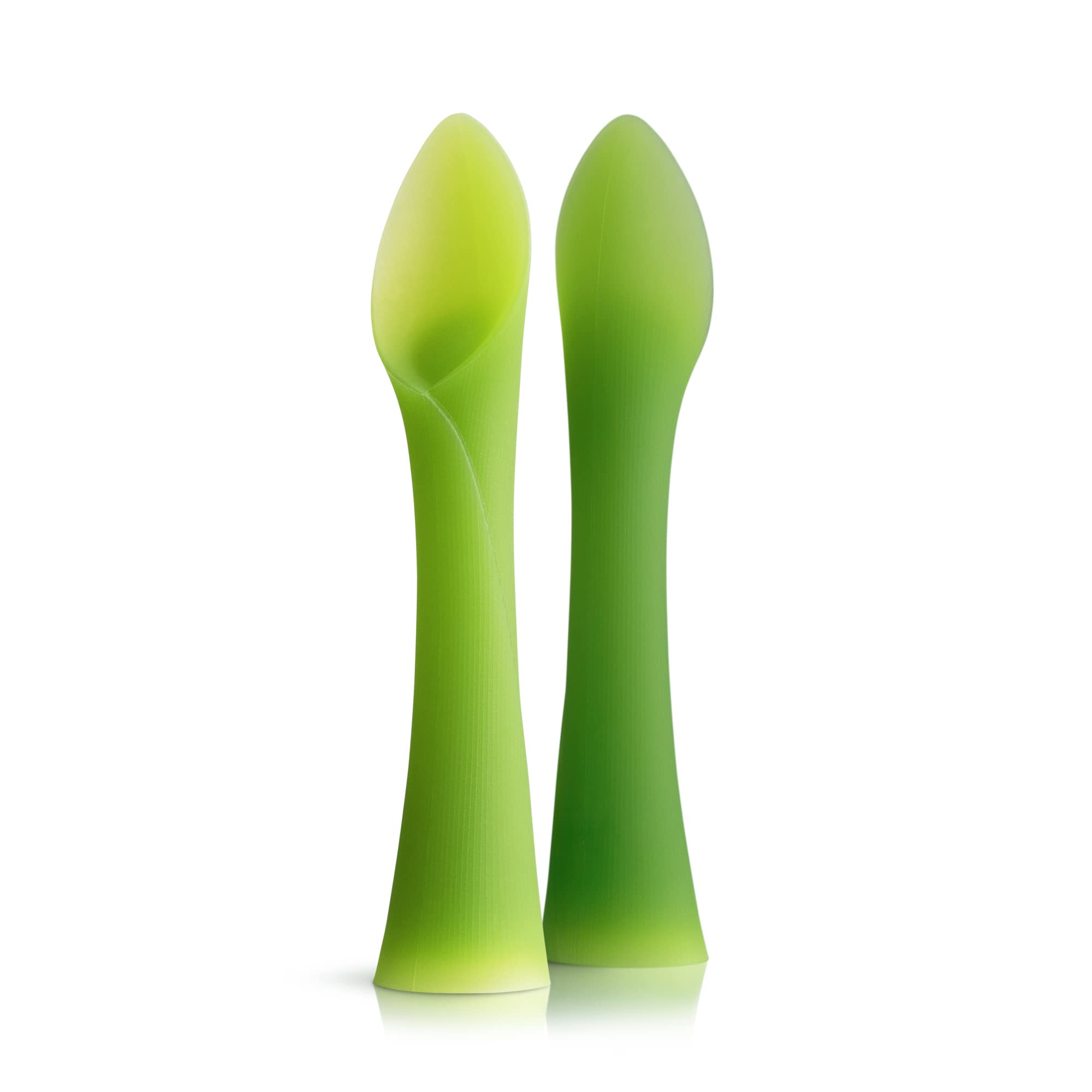 Olababy 100% Silicone Soft-Tip Training Spoon and Suction Bowl with Lid (Kiwi) Bundle