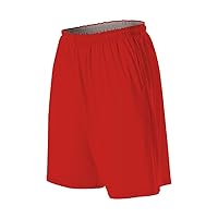 Alleson Athletic -Teen Youth Training Shorts with Pockets, Scarlet, Medium