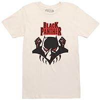 Marvel Men's Black Panther Fists Logo Slim Cotton T Shirt