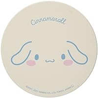 Kaneshotouki Sanrio 493515 Cinnamoroll, Ceramic, Water Absorbent Coaster, Diameter 3.5 inches (9 cm), Face White