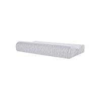 SUQ I OME Slim Sleeper-Thin Memory Foam Pillow for Sleeping,Contour Thin & Low Cervical Profile,for Neck Pain,Stomacher, Back and Side Sleeper(19.6x11.8x3.1/2.3 inch, Grey Firm)