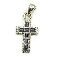 Choose Your Color Natural Gemstone Sterling Silver Cross Pendant Cluster Style Handmade Necklaces