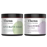Thena Organic Sitz Bath Soak and Organic Calming Bath Soak Bundle