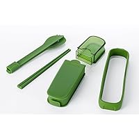 Cutlery Set On-The-Go (for Lunchboxes and Bento Boxes) - BPA Free - Food Grade Utensils - Dishwasher Safe & Perfect Companion for Beanto Bowl (Forest Green)