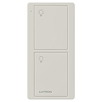 Lutron 2-Button Pico Smart Remote Control for Caseta Smart Switch, PJ2-2B-GLA-L01, Light Almond
