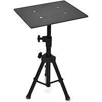 PYLE-PRO Universal Laptop Projector Tripod Stand - Computer, Book, DJ Equipment Holder Mount Height Adjustable Up to 35 Inches w/ 14'' x 11'' Plate Size - Perfect for Stage or Studio Use PLPTS2