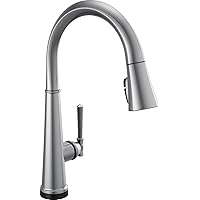 Emmeline VoiceIQ Single-Handle Touch Kitchen Sink Faucet with Pull Down Sprayer, Alexa and Google Assistant Voice Activated, Smart Home, Lumicoat Arctic Stainless