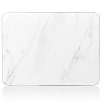 Stone Dish Drying Mats for Kitchen Counter, Ultra Absorbent, Fast Dry, Non-Slip, Heat Resistant, Eco-Friendly Diatomaceous Earth Mat for Baby Bottles, Dishes, and More(16x12 inch, Whtie Marble)