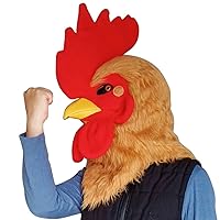 2023 Premium Rooster Head Mask Moving Jaw Chicken Cock Cosplay Masks for Halloween Party Costume