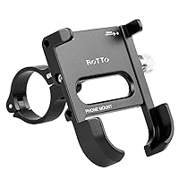 ROTTO Bike Phone Mount Bicycle Motorcycle Cell Phone Holder All Aluminum with 360°Rotation Adjustable
