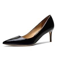 Women's Pumps Shoes Middle Heels Pointy Toe Dress Pump Stilettos