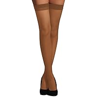 Berkshire Womens All Day Sheer With Invisible Toe Thigh, Brown, C-D US