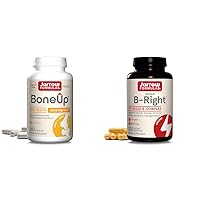 Jarrow BoneUp 360 Capsules & B-Right Optimized B-Complex 100 Veggie Capsules - Bone Support with 1000mg Calcium, Vitamin D3 & K2 and Cellular Energy B Vitamins