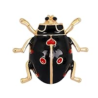 Boutonniere Ladybug Shape Colorful Women Brooch Rhinestone Alloy Pin Insect Design Girls Clothes Breastpin Badge Useful Processed, M, Plastic, no gemstone