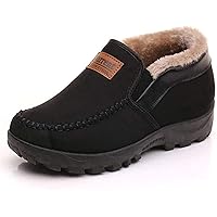 Men's Moccasins Slippers Memory Foam Slip on Loafers Fur Lined House Shoes Indoor Outdoor Winter