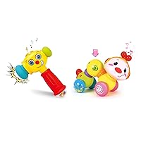 Stone and Clark Interactive Learning Toy Bundle for Babies - Musical Hammer and Press & Go Caterpillar Set